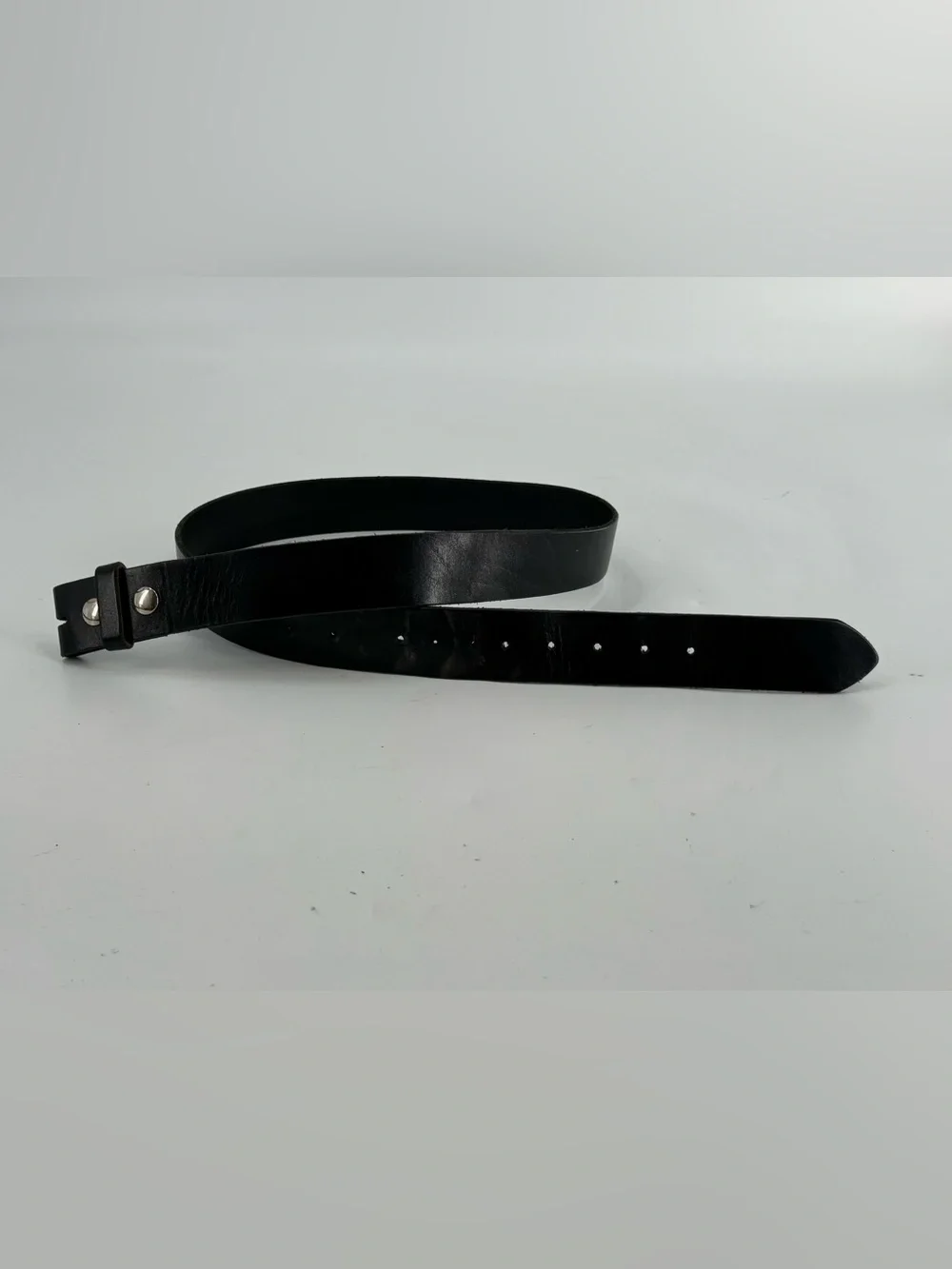 Vintage Black Leather Men’s Belt 42 Made in USA